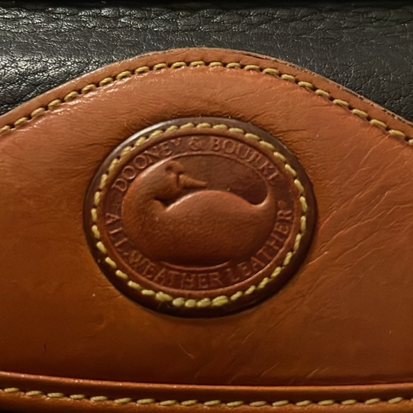 Dooney & Bourke Wallet Navy and Brown Leather - Picture 2 of 7